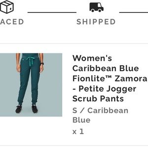 FIGS | Caribbean Blue Fionlite Zamora Petite Jogger Scrub Pants SP